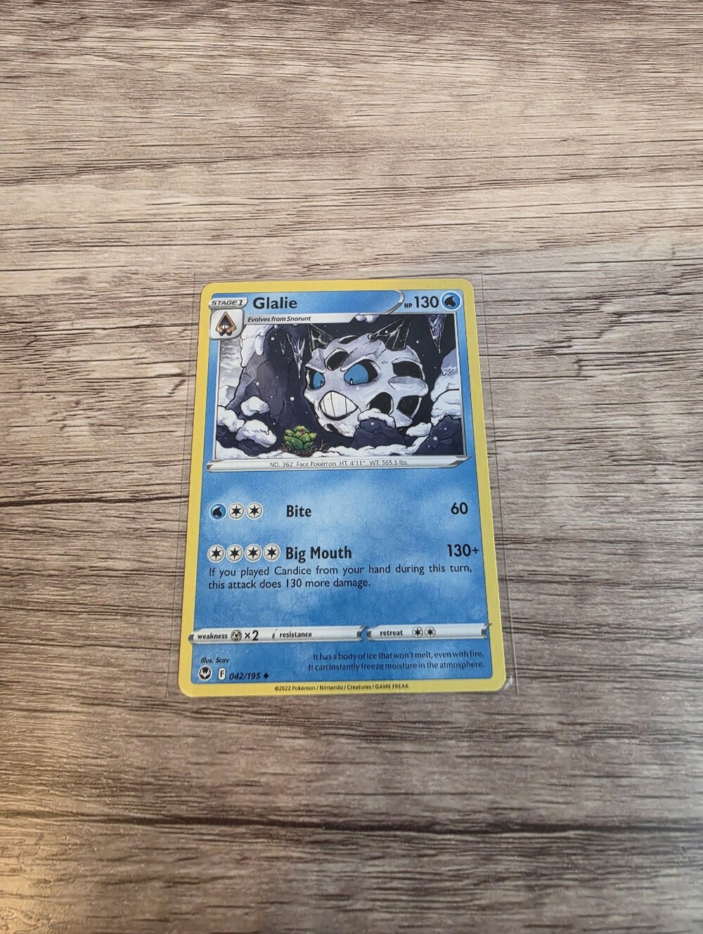 💫BUY 5 FOR $26 Pokemon Glalie Card